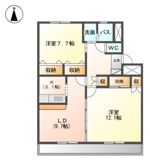 コンフォール大清水の間取り