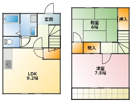 レガーロカルド Bの間取り