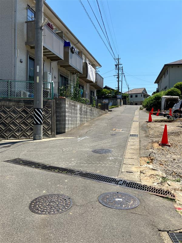知多郡武豊町字楠2丁目　C区画の前面道路含む現地写真|北側前面道路