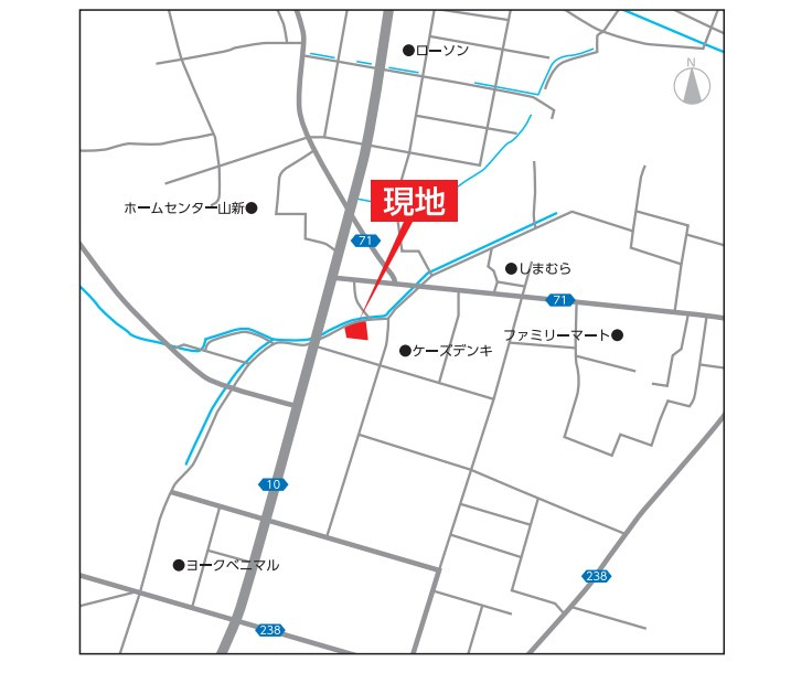 錦町江栗2期3棟の地図|ご参照ください。