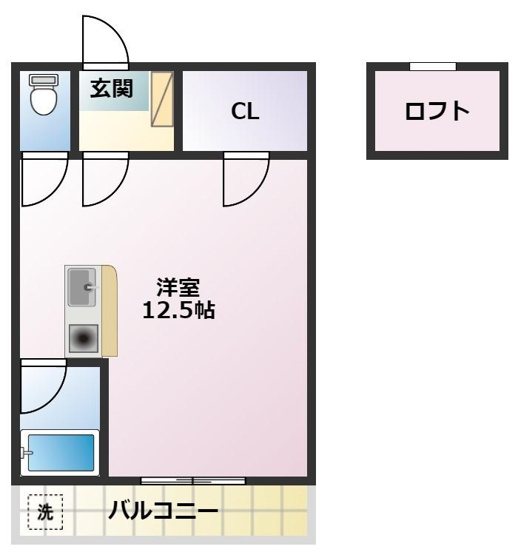 【間取り】 | セザンヌ花田２