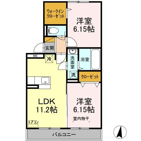 【間取り】 | PARK HILLS MIYAKO B