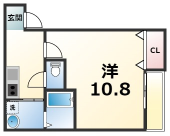 【間取り】 | フジパレス西本町Ⅴ番館