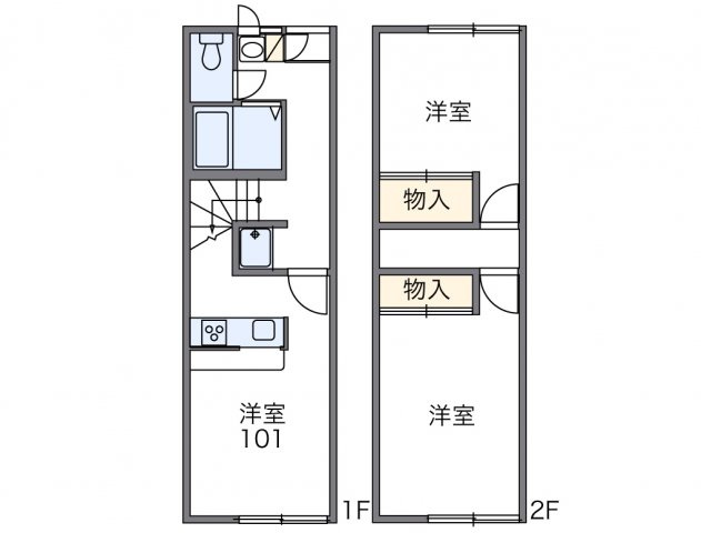 レオパレスサンハイツエイトの間取り|代表的な間取のため実際の間取とは異なる場合があります