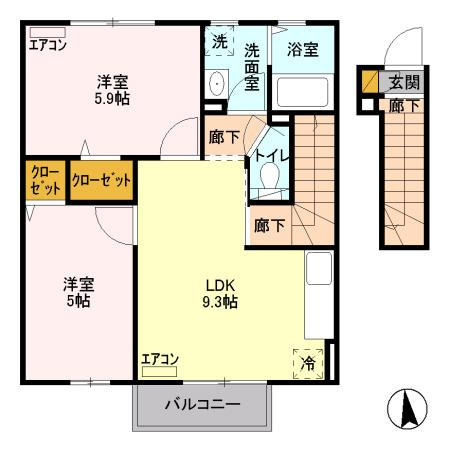 小平市鈴木町１丁目のアパートの間取り