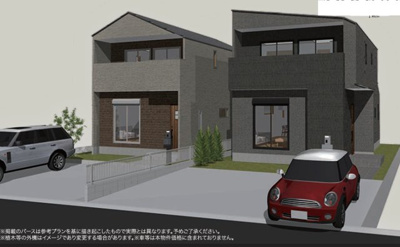 【外観パース】 | 天白区平針南Ⅲ 全2棟　＜仲介手数料無料＞平針南小・平針中　新築一戸建て
