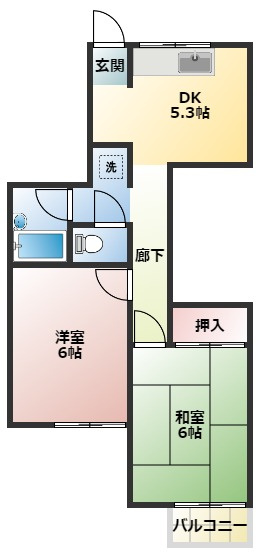 【間取り】 | ＭＹコーポ | 室内写真はリフォーム中の写真となります。