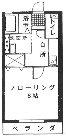 【間取り】 | ラディカルⅠ | フローリング　８帖