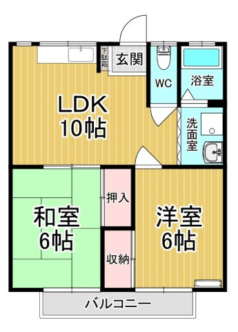 【間取り】 | モミヤマハイツ | カップルさんにオススメのお部屋です♪