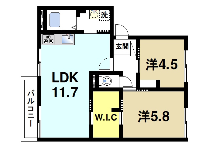 メモリーハウスの間取り|2LDKへリノベーションしております