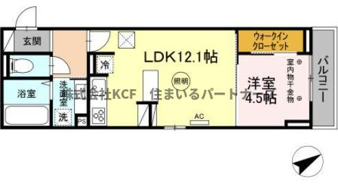 D-room 椿の間取り