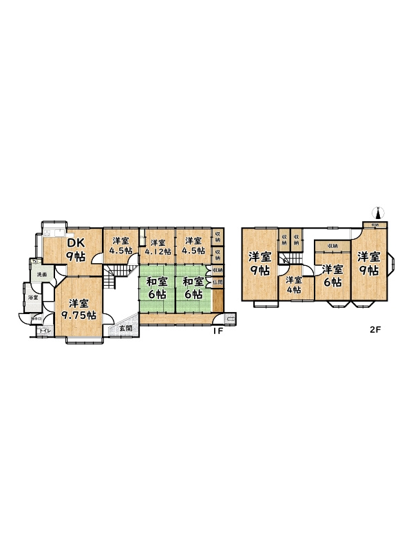 姫路市砥堀／中古戸建の間取り