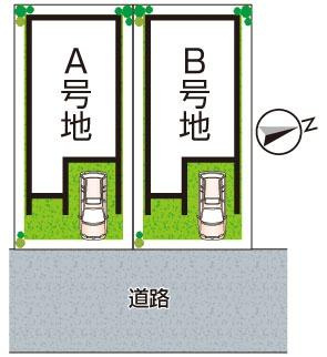 西宮市小曽根町　新築一戸建ての区画図
