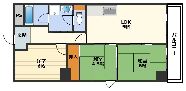 K．D．Kビルの間取り