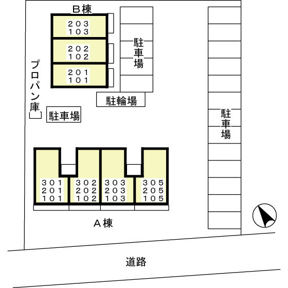リビングタウンえどばしＢの駐車場