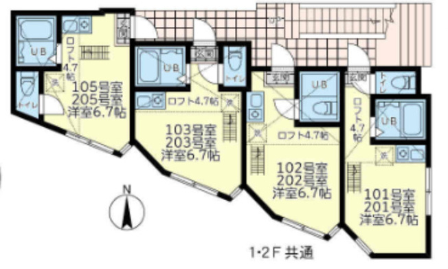 【間取り】 | ユナイト新町カミーユ