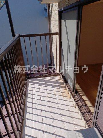 あけぼの三戸一のバルコニー|落ち着いた時間を過ごせるバルコニーです
