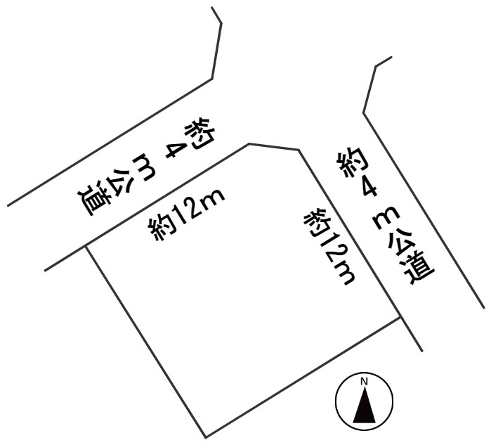 ６１２６６　岐阜市加野土地の区画図