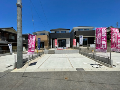 【外観】 | 日進市浅田平子１期全３棟＜仲介手数料無料＞西小・日進西中　新築一戸建て | 新築一戸建ての事ならマックスバリュで住まい相談エムワイホームにお任せください。