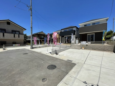 【外観】 | 日進市浅田平子１期全３棟＜仲介手数料無料＞西小・日進西中　新築一戸建て | LINEから簡単お問合せ可能！
友達検索で@nqk7328tです！。