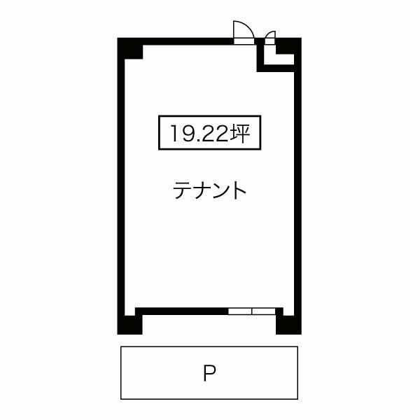 スカイハイツ平針１階店舗の間取り