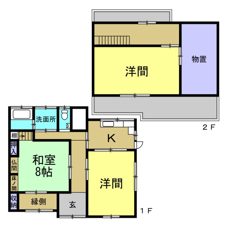 半田市乙川殿町の間取り|建物②　木造2階建て