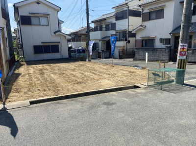 【外観】 | 伯太小・北西角地・土地30坪・建築条件なし・更地渡し・和泉市伯太町3丁目 | 前面道路含む現地写真です