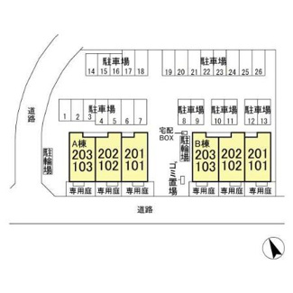 【区画図】 | フローラ・ウィルB