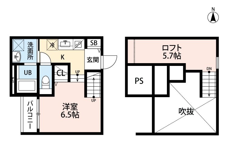 熊本市中央区八王寺町のアパートの間取り