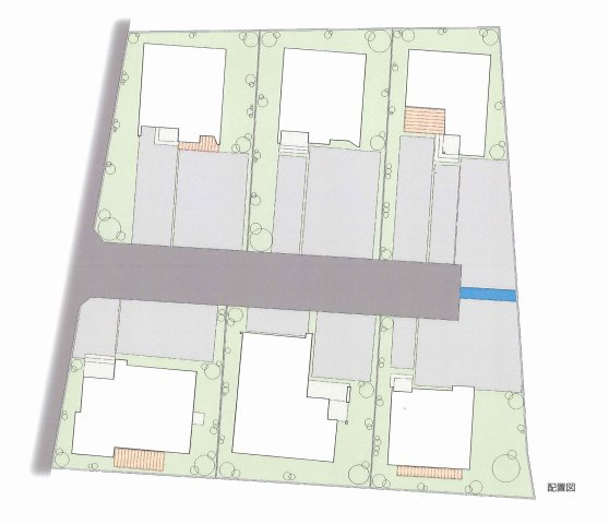 大胡町6区画売地Bの外観パース|B区画　65.65坪