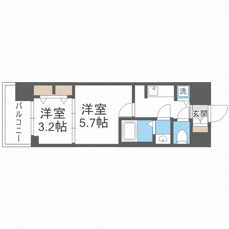S-RESIDENCE日本橋Qualierの間取り
