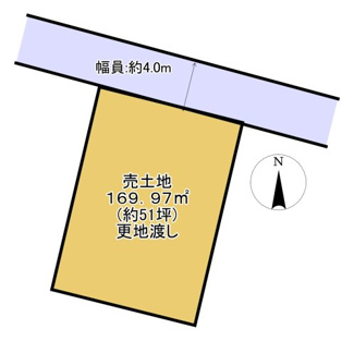 【土地図】 | 売土地　岩国市牛野谷町三丁目 | 物件と土地図になります。