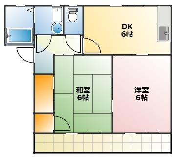 エスポワールフジ Dの間取り