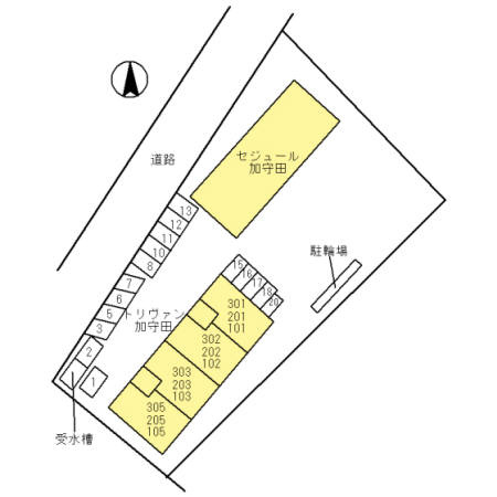 トリヴァン加守田の区画図