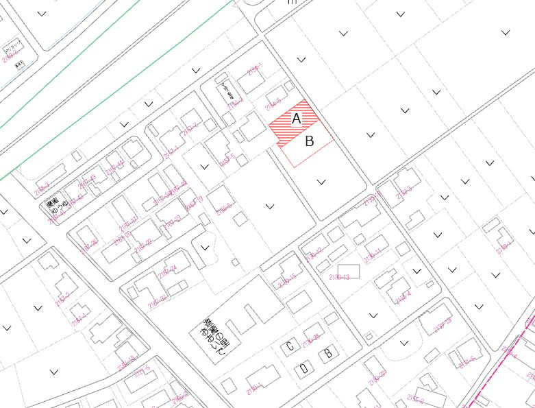 都城市高城町大井手の売地の土地図