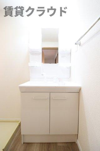 サンハイム学園前　Ａの独立洗面台|独立洗面台、朝の身支度には欠かせません