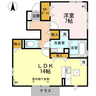 【間取り】 | レクニルド西五城　1