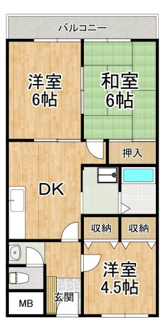 【間取り】 | リメインズKハイツ
