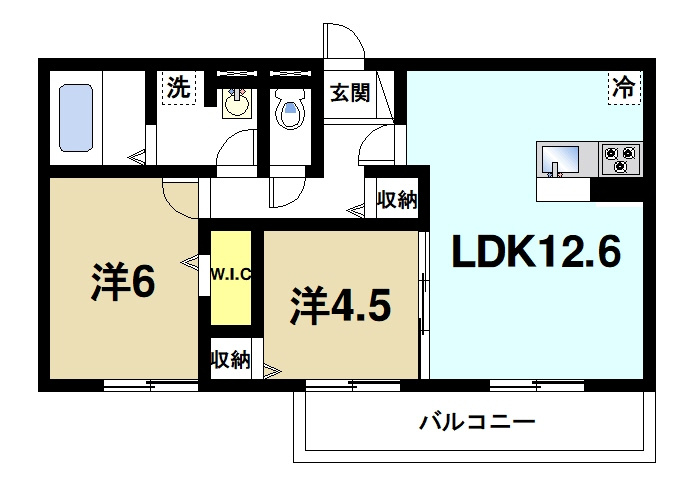 モンヴィラージュ　IIの間取り|2LDKです