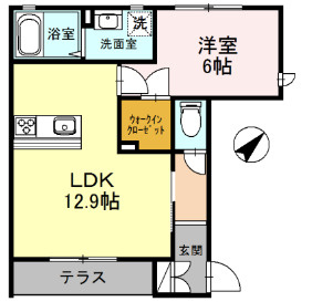 HEARTY‘S　ENT　G棟の間取り