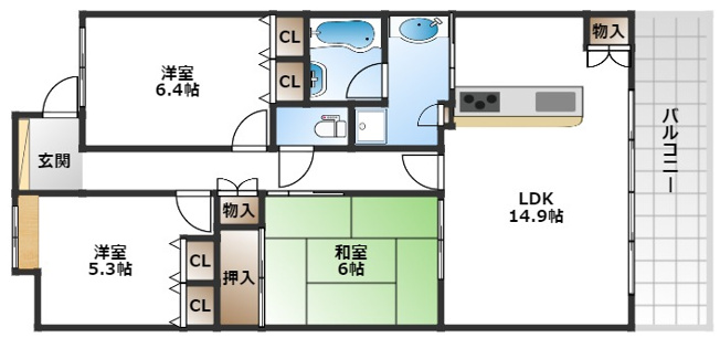 【間取り】 | ジオメゾン新千里東町一番館