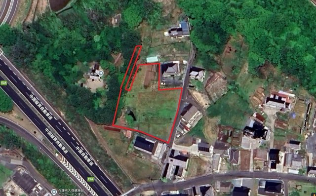 津山市河辺　売地　605坪の地図