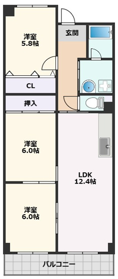 【間取り】 | メゾンドールⅠ