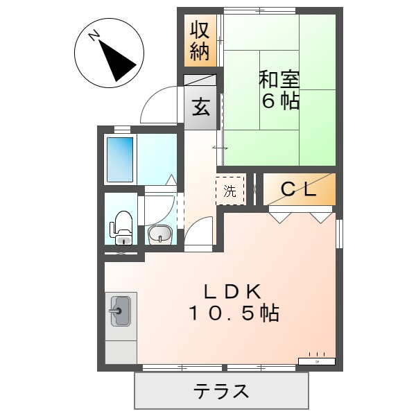 セジュール藤原Ａの間取り