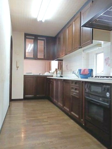 東金市松之郷　中古戸建のキッチン|内装リフォーム済み平成23年浴室 1階トイレ交換 ミサワホーム施工軽量鉄骨５LDK 屋上付き