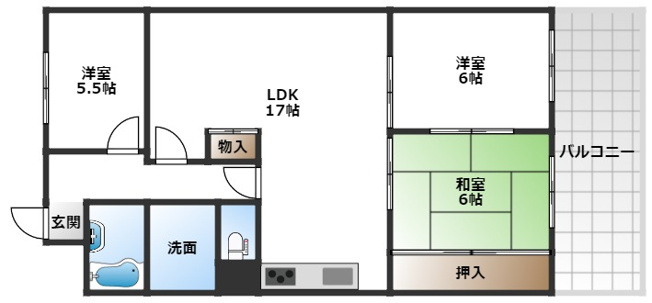 【間取り】 | 曽根ハイツ