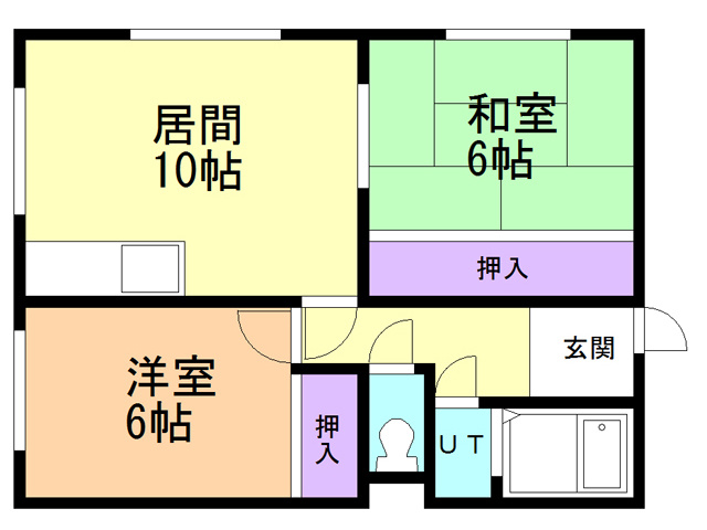 ハイツタカサキ１号棟の間取り