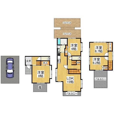【間取り】 | 河内長野市小山田戸建