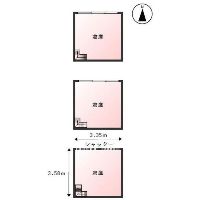 問屋町貸倉庫の間取り