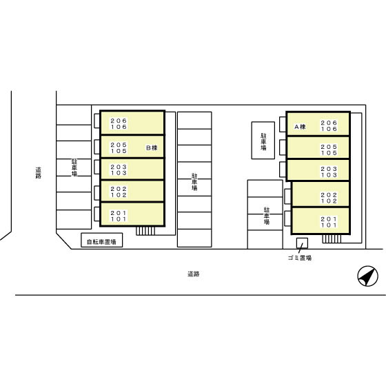 ボン・ヴォヤージュ　Ｂの区画図